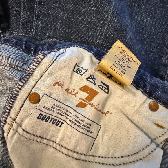 7 For All Mankind Bootcut Jeans Women’s Size 29 Blue Medium Wash Denim Made USA - Picture 12 of 14